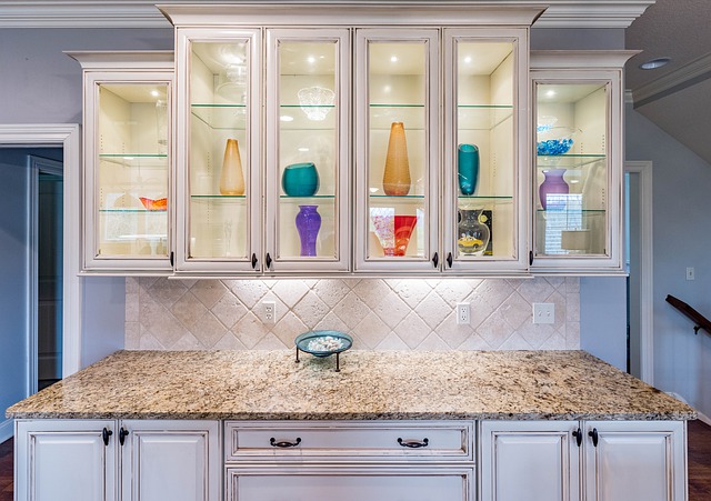 glass cabinets in kitchen